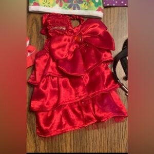 Red Ruffled Dress with Bow